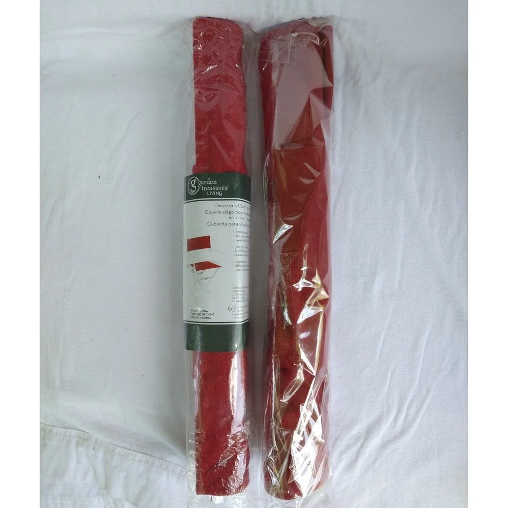 NEW Lot of 7 Garden Treasures Directors Chair Covers 1 Green 3 Blue 2 Red 1 Tan